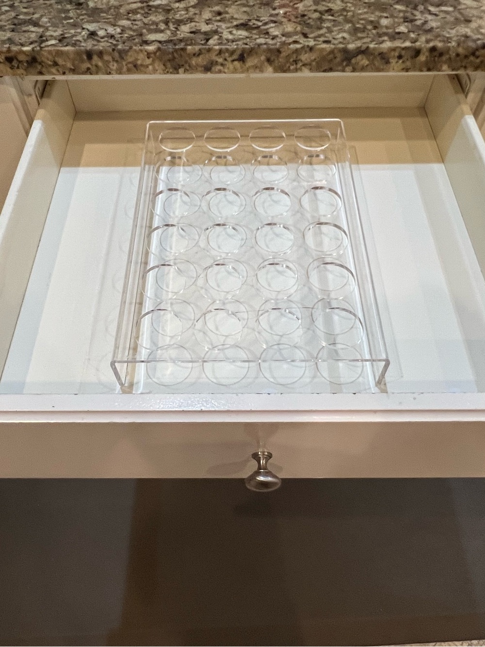24-Slot Flat Acrylic Coffee Pod Holder (pods not included)